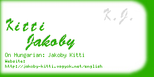 kitti jakoby business card